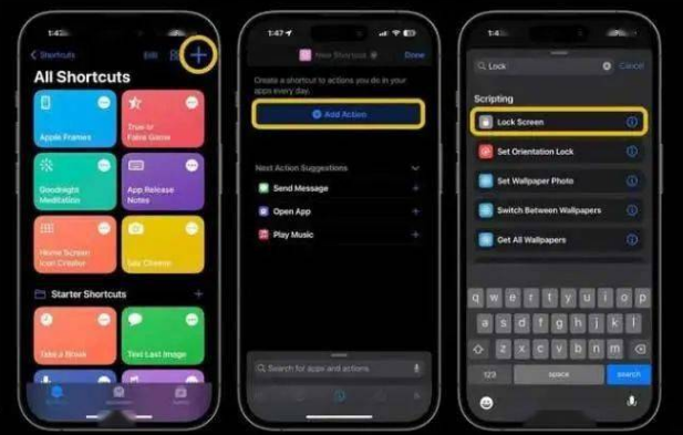 老城苹果14锁屏维修店分享iPhone14升级iOS16.4后如何创建锁屏快捷方式 